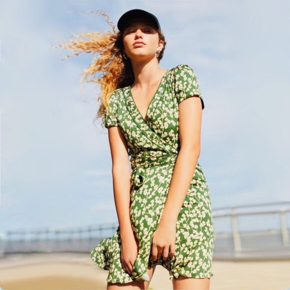 Kimchi Blue Urban Outfitters Shamrock Wrap dress